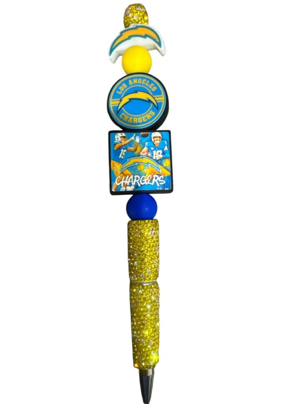 Los Angeles Chargers Beaded Glitter Pen With Team Logo & Player Graphics